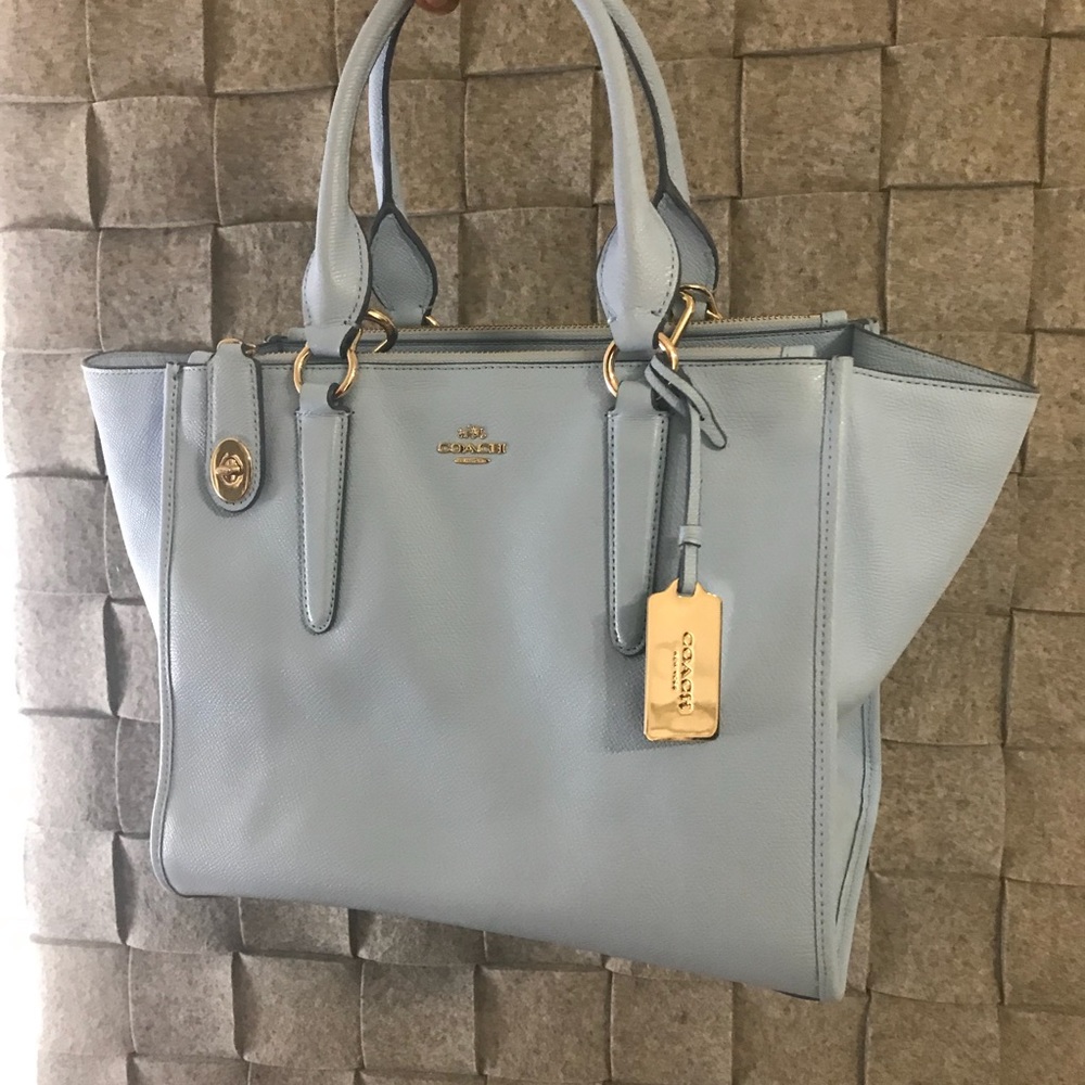 Light Blue NEW Coach Satchel Shoulder Bag